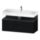 Duravit Meuble sous-lavabo Qatego 119x47x59 cm, gris mat, 1 porte, avec poignée-1