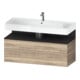 Duravit Meuble sous lavabo Qatego 119x47x59 cm, gris mat, 1 porte, avec poignée-1