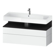 Duravit Meuble sous lavabo Qatego 119x47x59 cm, gris mat/blanc mat, 1 porte, 1 tiroir-1