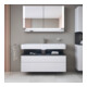 Duravit Meuble sous lavabo Qatego 119x47x59 cm, gris mat/blanc mat, 1 porte, avec poignée