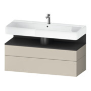 Duravit Meuble sous-lavabo Qatego 119x47x59 cm, gris mat/ta mat, 1 porte, 1 tiroir-1