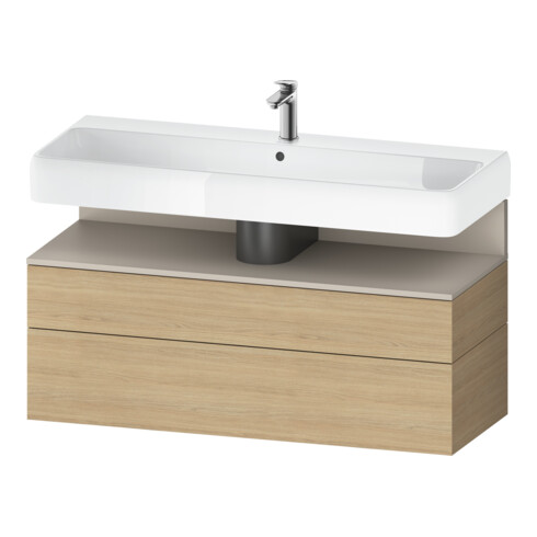 Duravit Meuble sous-lavabo Qatego 119x47x59 cm, T avec E N, 1 porte, 1 tiroir