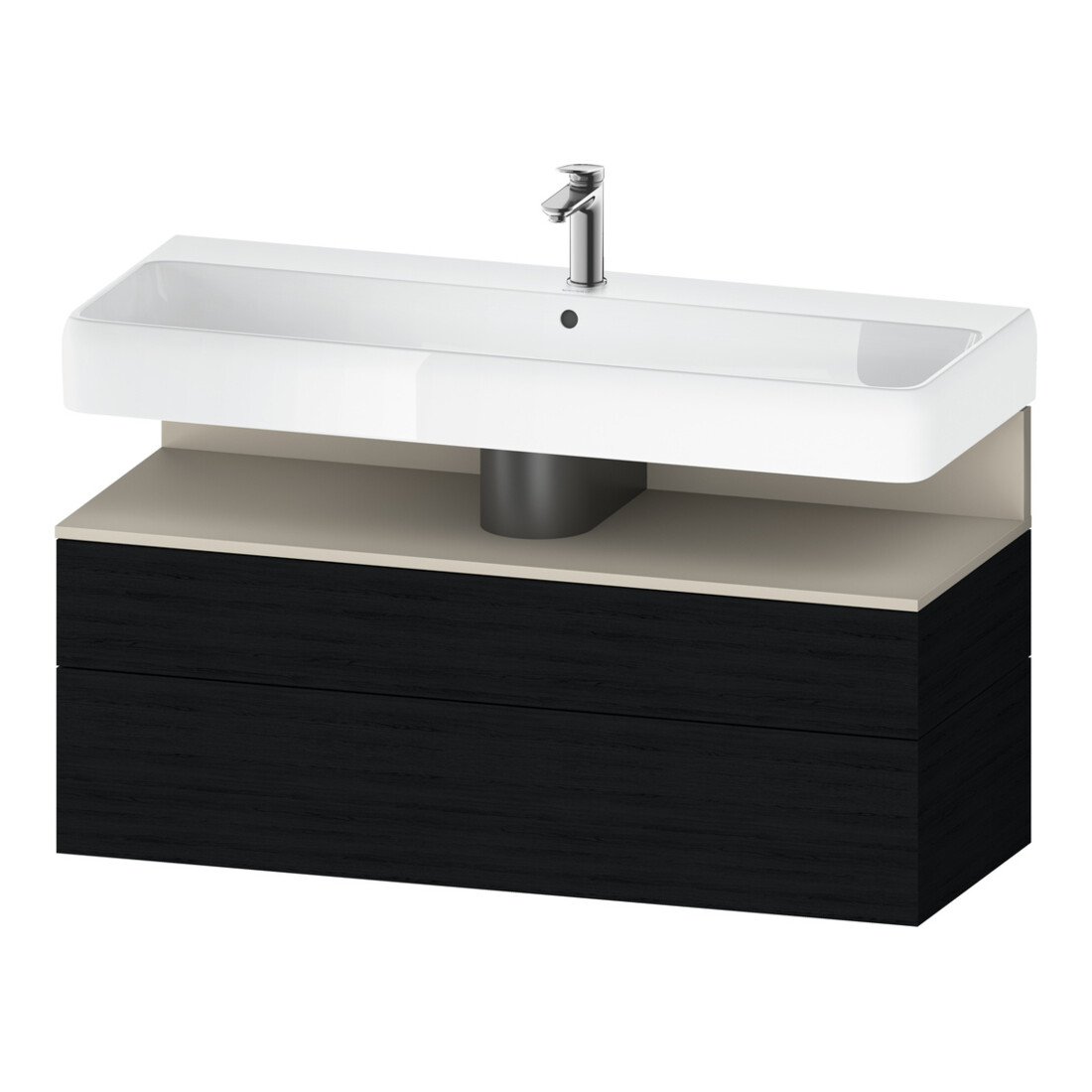 Duravit Meuble sous-lavabo Qatego 119x47x59 cm, T avec E s, 1 porte, 1 tiroir