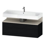 Duravit Meuble sous-lavabo Qatego 119x47x59 cm, T avec porte, 1 tiroir, avec niche