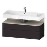Duravit Meuble sous-lavabo Qatego 119x47x59 cm, T avec porte et tiroir, 1 porte, 1 tiroir