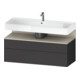 Duravit Meuble sous lavabo Qatego 119x47x59 cm, T avec trou, 1 porte, 1 tiroir