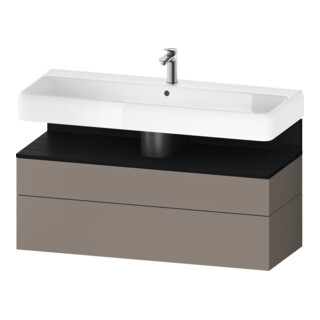 Duravit Meuble sous-lavabo Qatego 119x47x59cm, E chêne/blanc mat, 1 tiroir, avec poignée