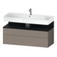 Duravit Meuble sous-lavabo Qatego 119x47x59cm, E chêne/blanc mat, 1 tiroir, avec poignée-1