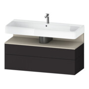 Duravit Meuble sous-lavabo Qatego 119x47x59cm, T avec porte, 1 tiroir, avec poignée B-1