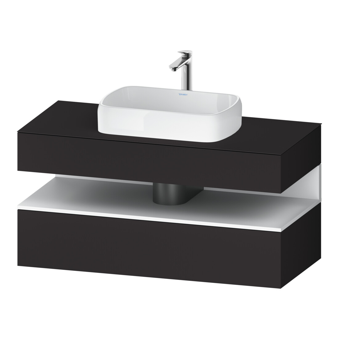 Duravit Meuble sous lavabo Qatego 120x55x60 cm, blanc, avec porte, niche