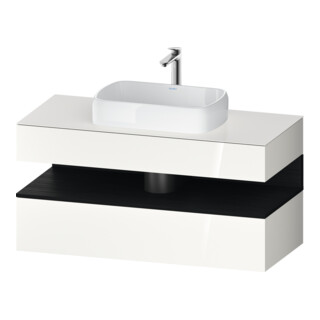 Duravit Meuble sous lavabo Qatego 120x55x60 cm, blanc/bois, niche