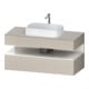 Duravit Meuble sous lavabo Qatego 120x55x60 cm, blanc g/taupe mat, 1 tiroir-1