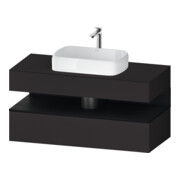 Duravit Meuble sous lavabo Qatego 120x55x60 cm, blanc/gris, 1 porte, Pl-1