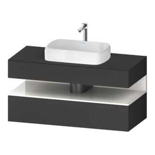 Duravit Meuble sous-lavabo Qatego 120x55x60 cm, blanc/gris m, Pl, niche