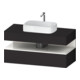 Duravit Meuble sous lavabo Qatego 120x55x60 cm, blanc/gris m, placage, 1 tiroir