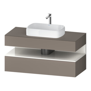 Duravit Meuble sous-lavabo Qatego 120x55x60 cm, blanc/gris, placard, niche