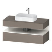 Duravit Meuble sous-lavabo Qatego 120x55x60 cm, blanc/gris, placard, niche-1
