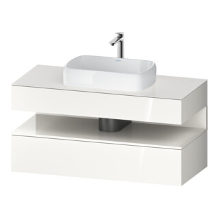 Duravit Meuble sous-lavabo Qatego 120x55x60 cm, blanc, laqué, 1 tiroir