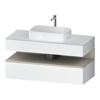 Duravit Meuble sous-lavabo Qatego 120x55x60 cm, blanc mat, 1 tiroir