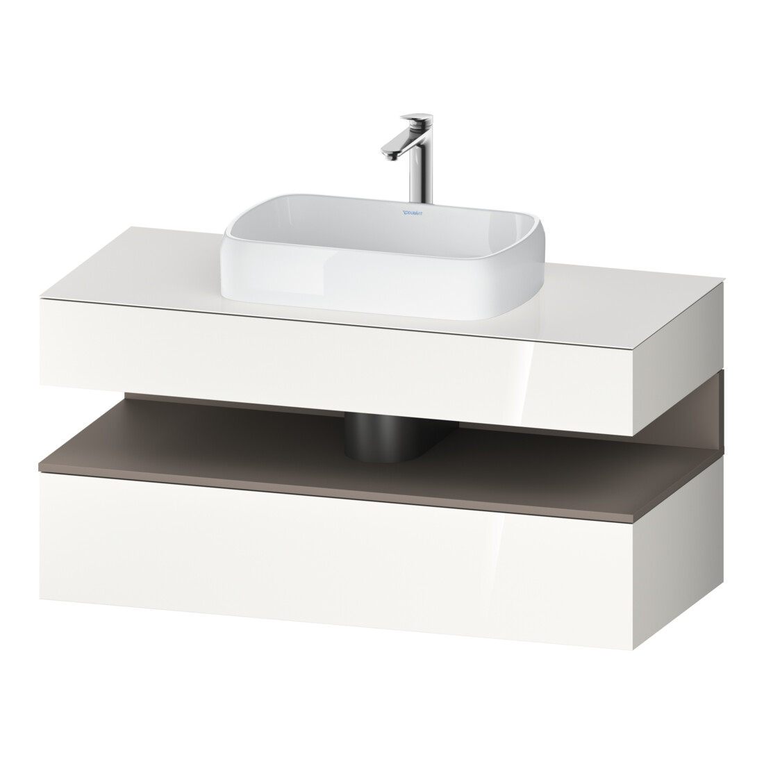 Duravit Meuble sous lavabo Qatego 120x55x60 cm, blanc mat, 1 tiroir