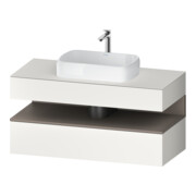Duravit Meuble sous lavabo Qatego 120x55x60 cm, blanc mat, 1 tiroir