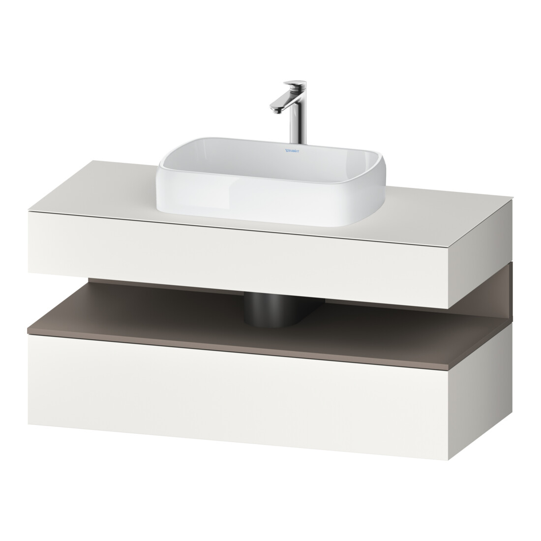 Duravit Meuble sous lavabo Qatego 120x55x60 cm, blanc mat, 1 tiroir