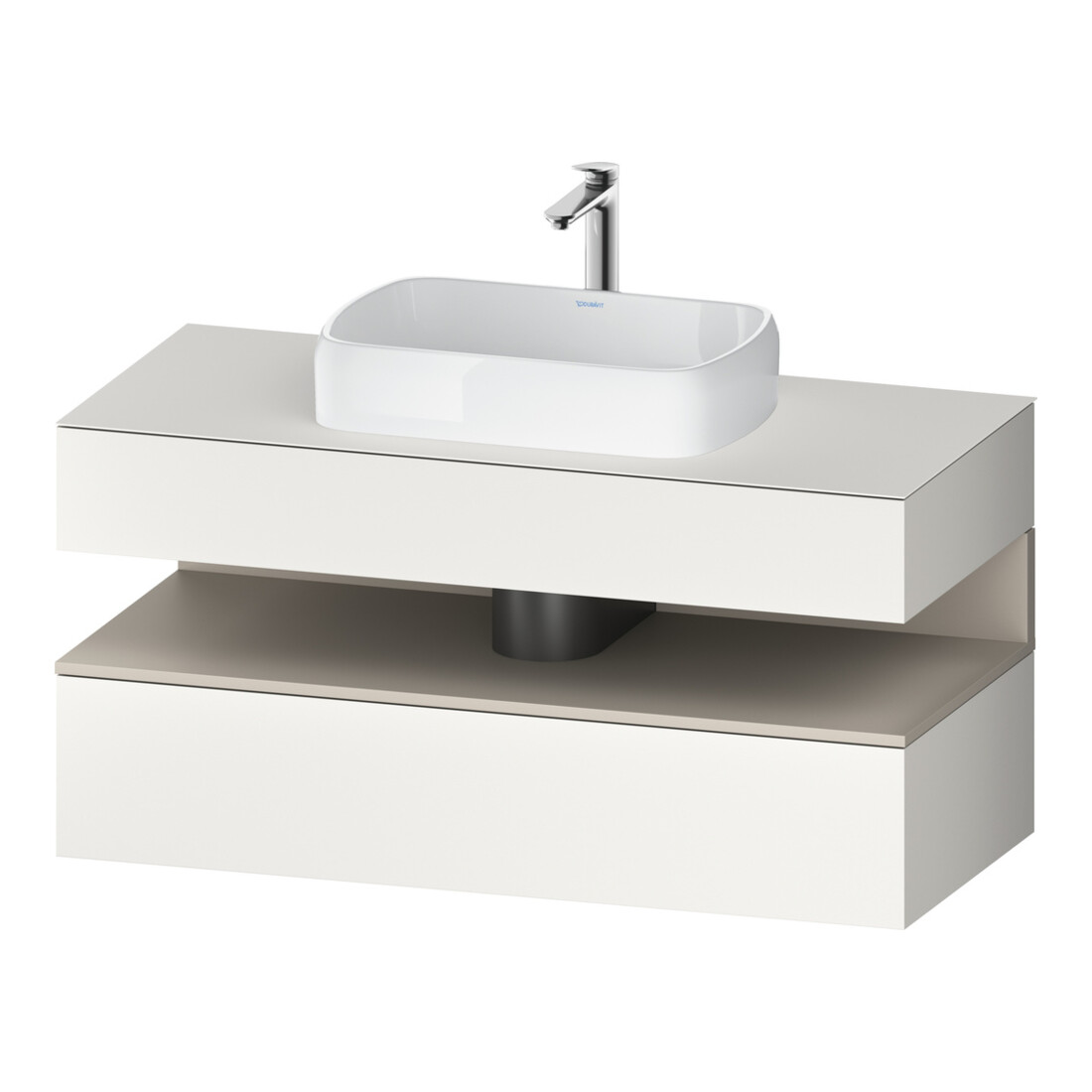 Duravit Meuble sous lavabo Qatego 120x55x60 cm, blanc mat, 1 tiroir