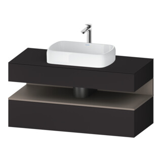 Duravit Meuble sous lavabo Qatego 120x55x60 cm, blanc mat, avec prise, niche