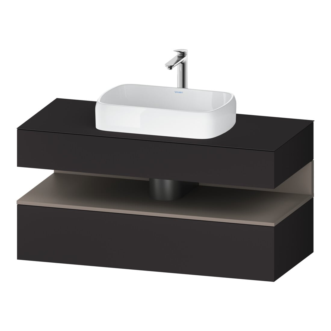 Duravit Meuble sous lavabo Qatego 120x55x60 cm, blanc mat, avec prise, niche