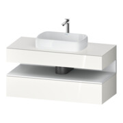 Duravit Meuble sous-lavabo Qatego 120x55x60 cm, blanc mat/blanc brillant, 1 tiroir