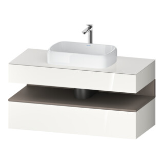 Duravit Meuble sous lavabo Qatego 120x55x60 cm, blanc mat/brillant, niche