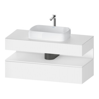 Duravit Meuble sous-lavabo Qatego 120x55x60 cm, blanc mat, consoles, niche