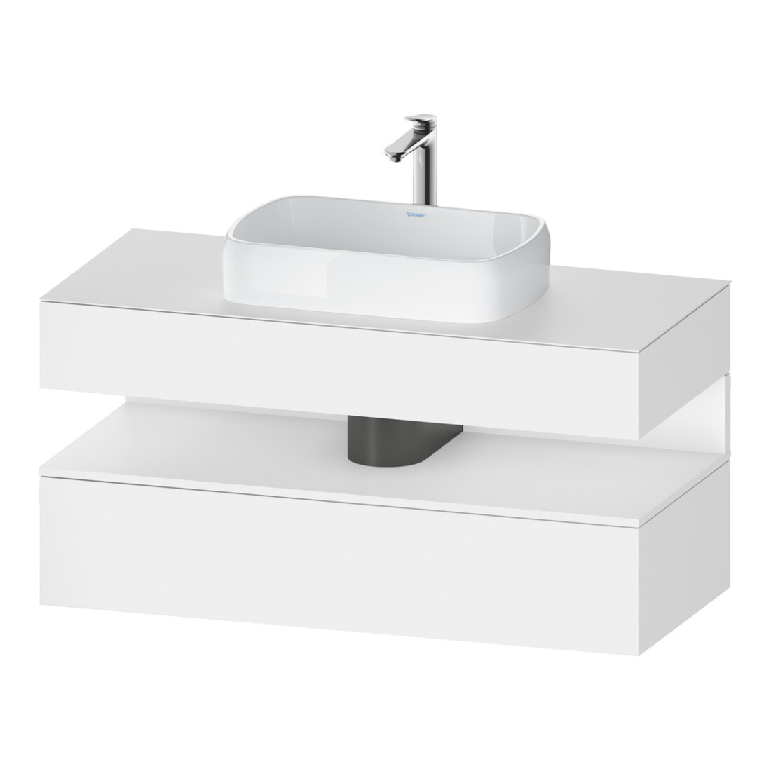 Duravit Meuble sous-lavabo Qatego 120x55x60 cm, blanc mat, consoles, niche