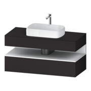 Duravit Meuble sous lavabo Qatego 120x55x60 cm, blanc mat/gris mat, 1 tiroir-1