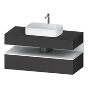 Duravit Meuble sous-lavabo Qatego 120x55x60 cm, blanc mat/gris mat, laqué, 1 tiroir-1