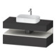 Duravit Meuble sous-lavabo Qatego 120x55x60 cm, blanc mat/gris mat, laqué, pour niche-1