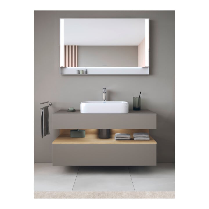 Duravit Meuble sous lavabo Qatego 120x55x60 cm, blanc mat, niche
