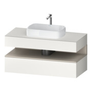Duravit Meuble sous lavabo Qatego 120x55x60 cm, blanc mat, placage, niche-1