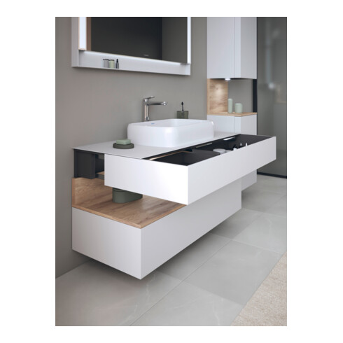 Duravit Meuble sous-lavabo Qatego 120x55x60 cm, blanc mat, placage, niche