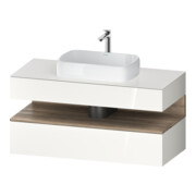 Duravit Meuble sous-lavabo Qatego 120x55x60 cm, blanc mat, placage, niche-1