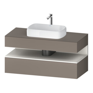 Duravit Meuble sous lavabo Qatego 120x55x60 cm, blanc mat, placard, niche