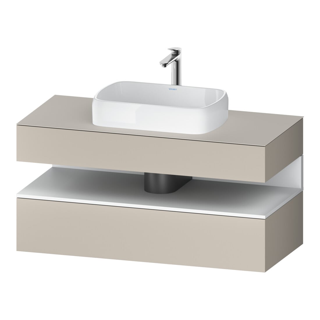 Duravit Meuble sous lavabo Qatego 120x55x60 cm, blanc mat/ta mat, 1 tiroir