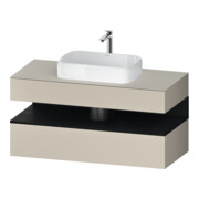 Duravit Meuble sous lavabo Qatego 120x55x60 cm, blanc/sable mat, 1 porte-1
