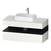 Duravit Meuble sous-lavabo Qatego 120x55x60 cm, chêne clair/blanc mat, 1 tiroir