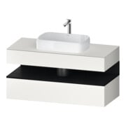 Duravit Meuble sous lavabo Qatego 120x55x60 cm, chêne clair/blanc mat, niche
