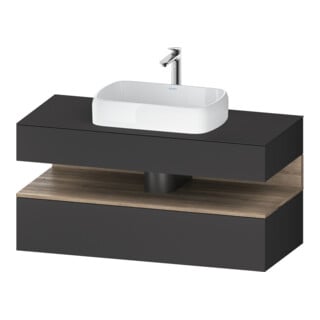 Duravit Meuble sous-lavabo Qatego 120x55x60 cm, E Ma/Gris m, Pl, niches
