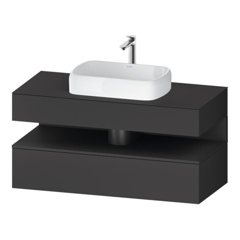 Duravit Meuble sous-lavabo Qatego 120x55x60 cm, gris, 1 tiroir, Pl