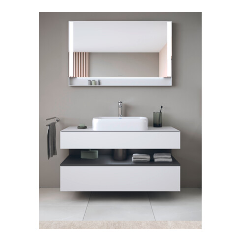 Duravit Meuble sous-lavabo Qatego 120x55x60 cm, gris/ blanc, Pl, pour niche