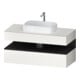 Duravit Meuble sous lavabo Qatego 120x55x60 cm, gris/blanc, placage, 1 porte-1