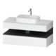 Duravit Meuble sous-lavabo Qatego 120x55x60 cm, gris/blanc, placage, 1 porte-1